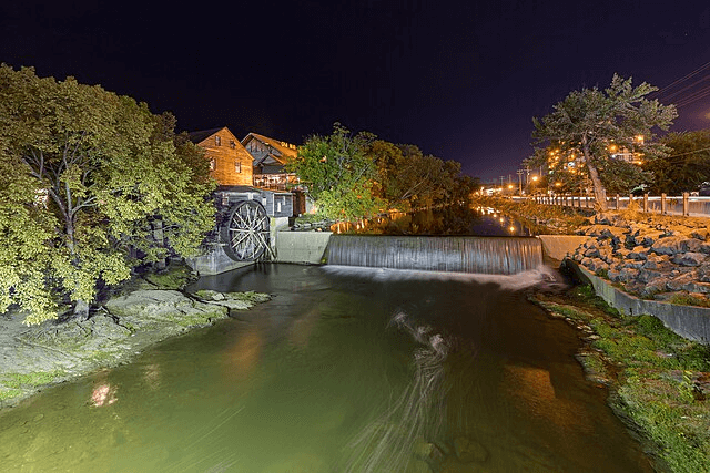 The Old Mill, built in the 1930s, is the oldest building in Pigeon Forge. Head over at night for spooky halloween events pigeon forge