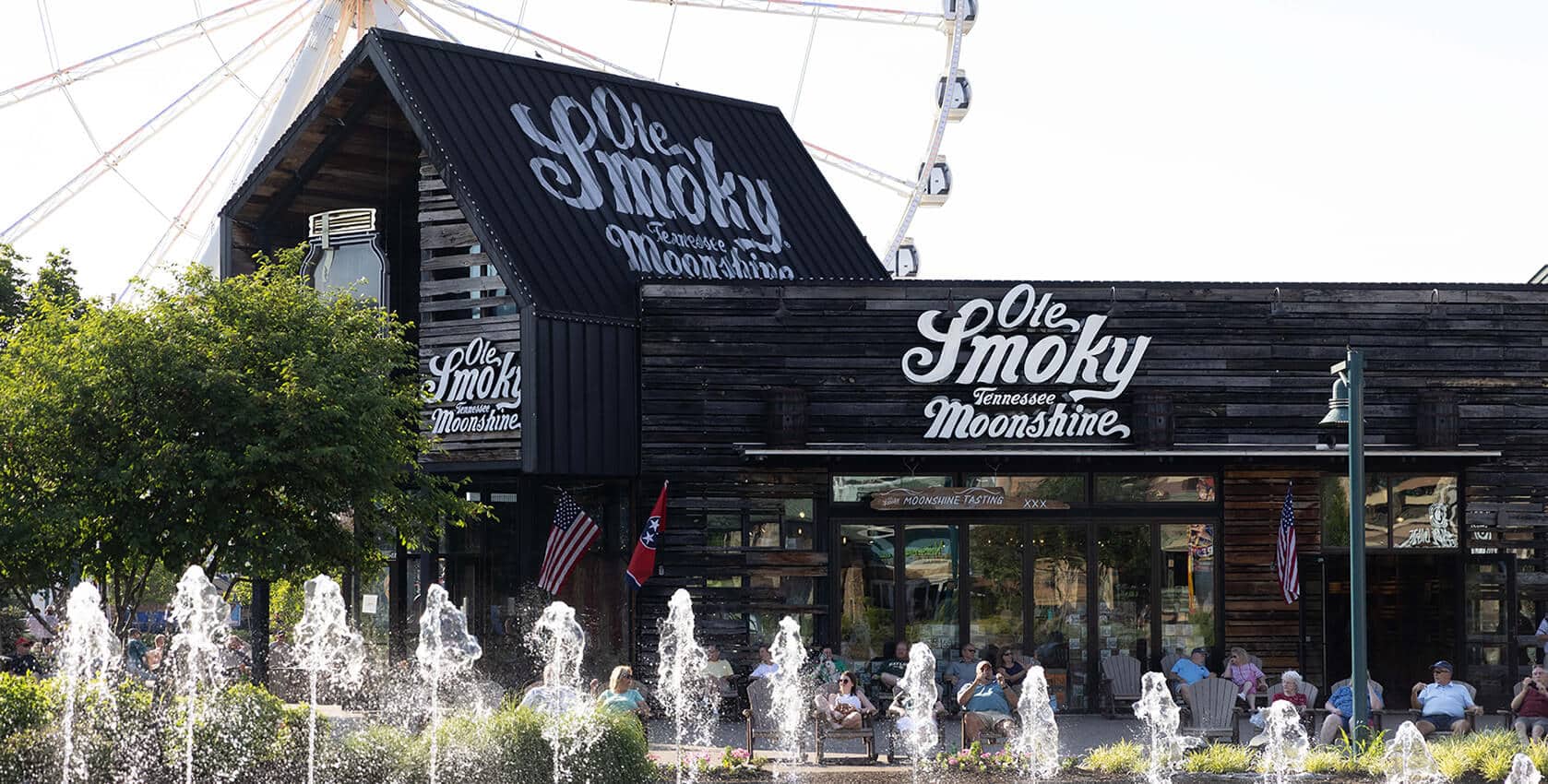 Visit The Ole Smoky Moonshine Barn for live country music & moonshine tasting.