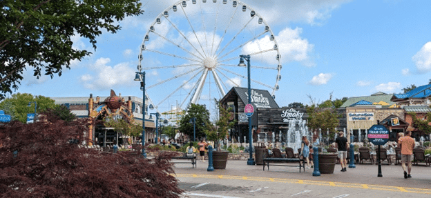 Walk around the The Island entertainment – things to do in Pigeon Forge Tennessee for couples.