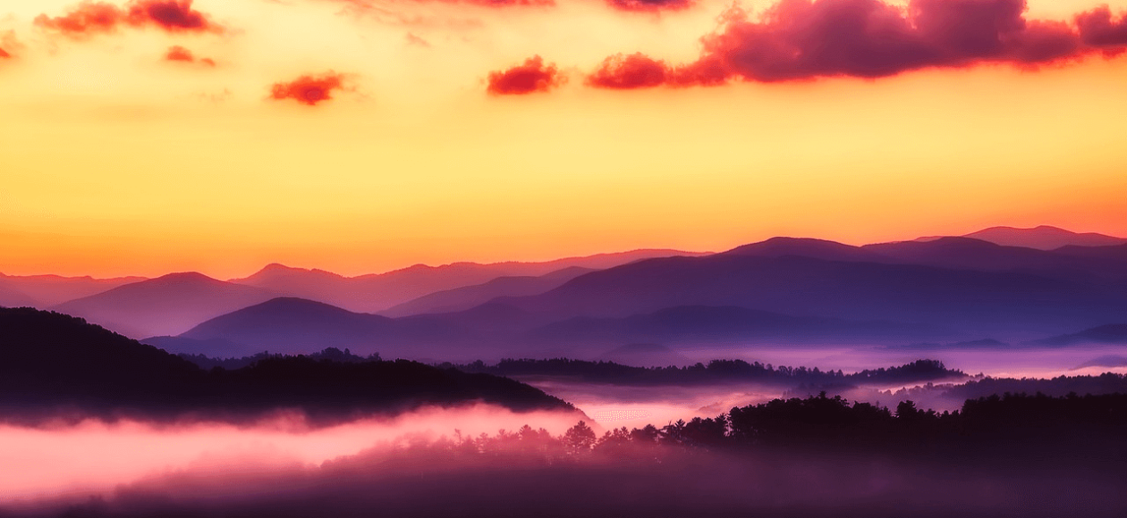 Panoramic view of the Great Smoky Mountains – perfect hero shot for your Pigeon Forge vacation guide.